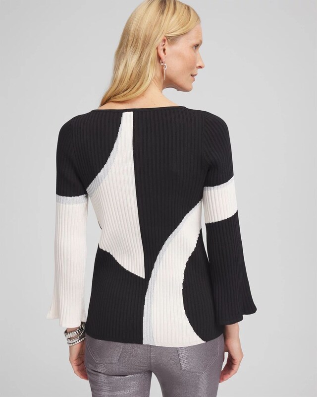 Abstract Pullover Sweater - image 3